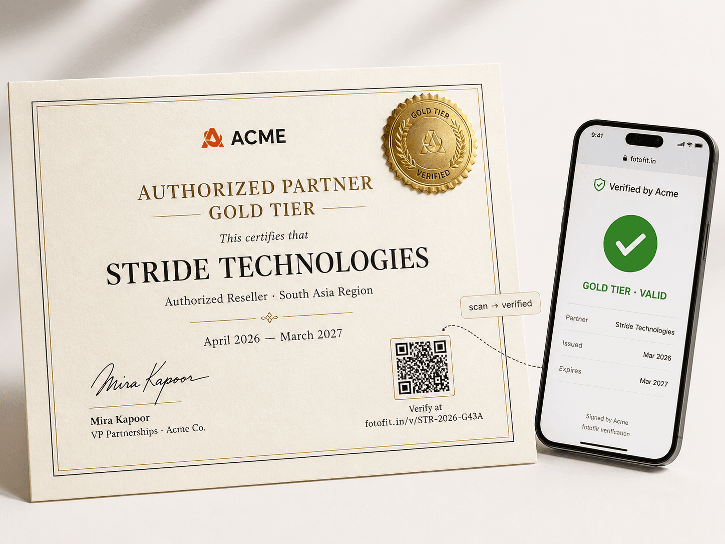 Sales & Partner Certificates
