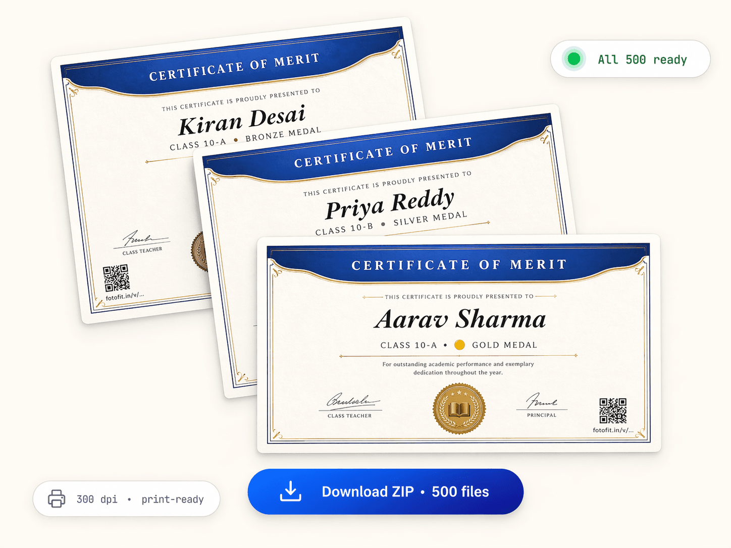 Completion & Merit Certificates