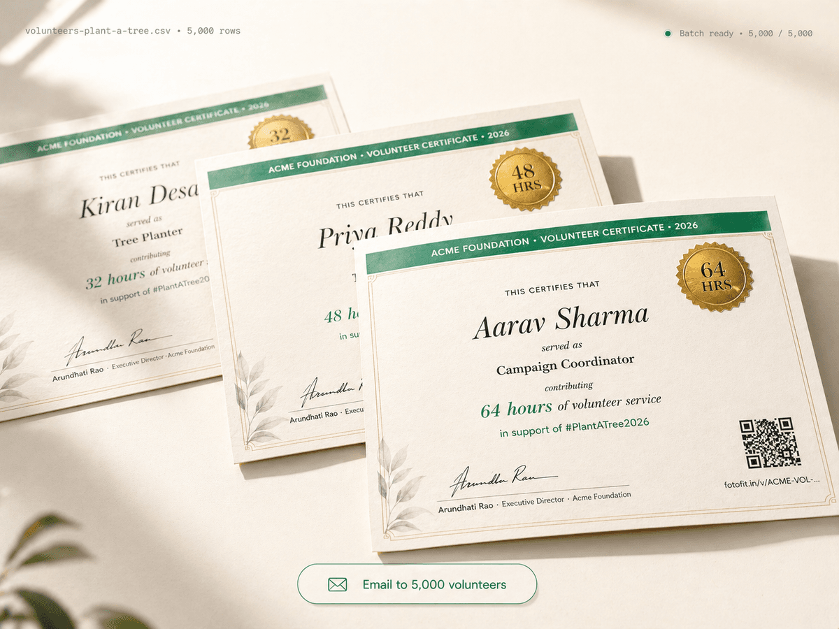 Volunteer Certificate